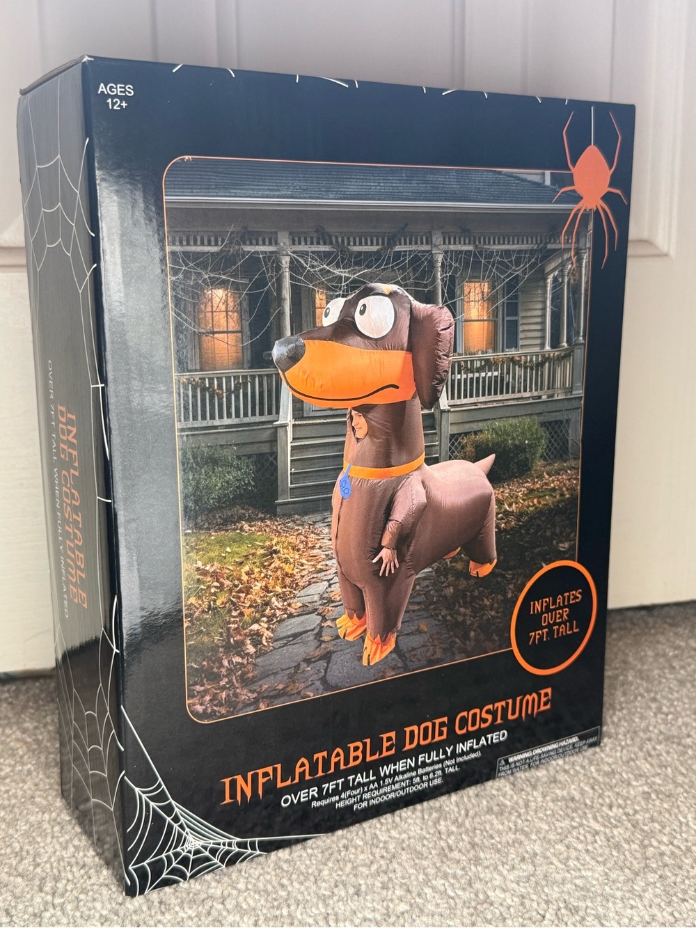 New in box adult Inflatable Dachshund Costume -